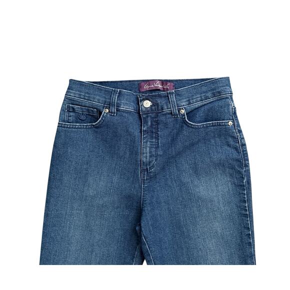 GLORIA VANDERBILT Womens Petite Size 6P Amanda Straight Blue Jeans 28" Inseam - Picture 4 of 8